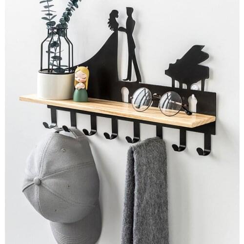 6/8 Stainless Steel Wall Mounted Rack Hanger Storage Rail Hooks Holder Hanging Towel Coat Hat Bag Towel Robe Hanger for Home
