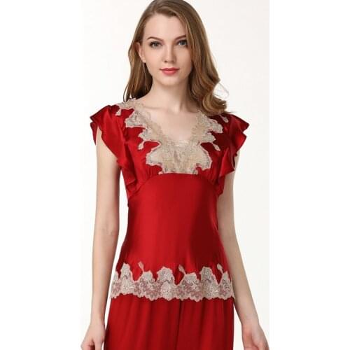 Women's Silk Pajamas Negroke China