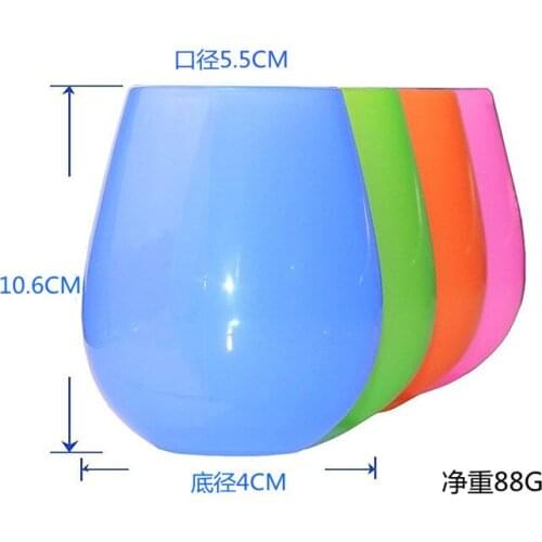 New Shiny Silica Gel Wine Glass High Transparent Hot Sale Silicone Beer Mug Outdoor Picnic Travel Portable Mug Beer Glass