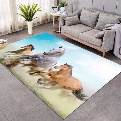 New Horses Large Carpets for Living Room 3D Printed Floor Mat Photography Area Rug Animal Fashion Carpets