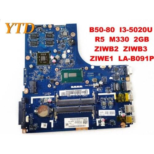 Original for Lenovo B50-80 laptop motherboard B50-80 I3-5020U R5 M330 2GB ZIWB2 ZIWB3 ZIWE1 LA-B091P tested good free sh