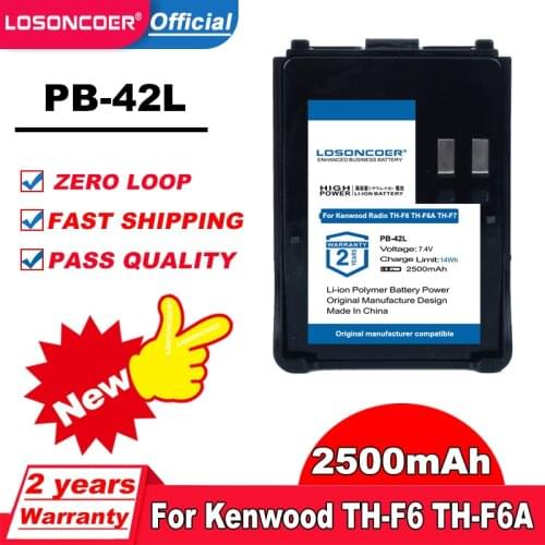 PB-42L Battery 2500mAh For Kenwood TH-F6 TH-F6A TH-F6E TH-F7 TH-F7A TH-F7E Radios Walkie Talkie Battery