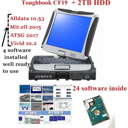 2021 Alldata Auto Repair Software 10.53v All Data Mit/chell Od5 Elsa Vivid Workshop 2TB HDD installed CF19 4G Laptop ready use