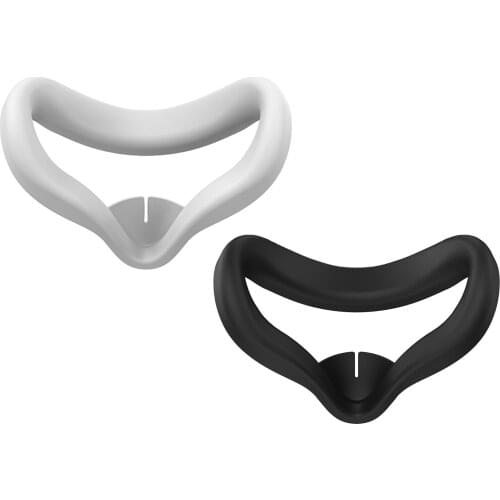 VR Silicone Mask Protective Face Cover Washable Lightproof Face Cushion Eye Cover Non-Slip for Quest 2 Acc