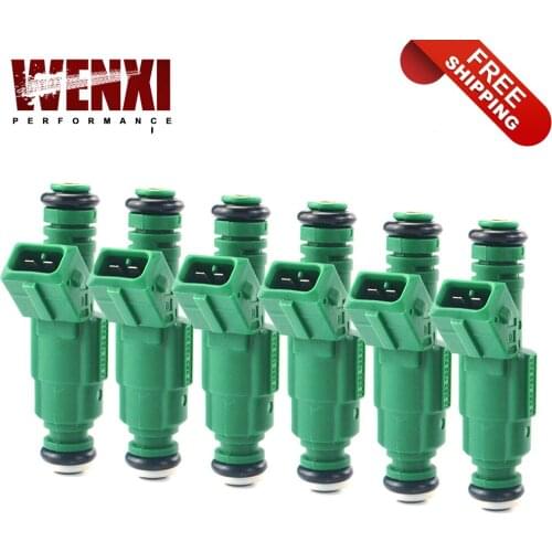 4 5 6pcs High flow 0 280 155 968 fuel injectors 440cc "Green Colo" For Volov Commodore VN For Audi S4 fuel injector 0280155968