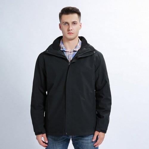 Outdoor Tactical Windproof Waterproof Breathable Jacket Three-In-One Removable Fleece Liner Trekking Mountaineering Charge Coat