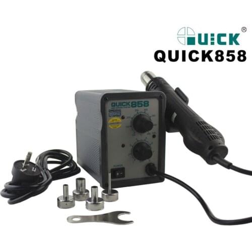 QUICK 858 Universal LCD SMD Electronic Thermostatic hot air Heat Gun intelligent welding gun soldering station for Mobile Repair