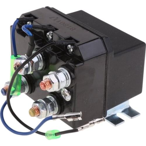 Solenoid Relay Contactor Universal Winch Rocker Thumb Switch for ATV UTV 95001bs-17000lbs Winches 12V DC 200A Black