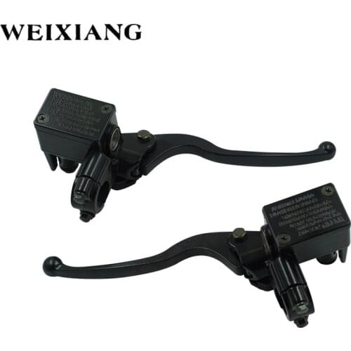 Universal 7/8" 22mm Left Right Motorcycle Hydraulic Brake Pump Master Cylinder Black Disc Brake Lever For Honda Yamaha Suzuki