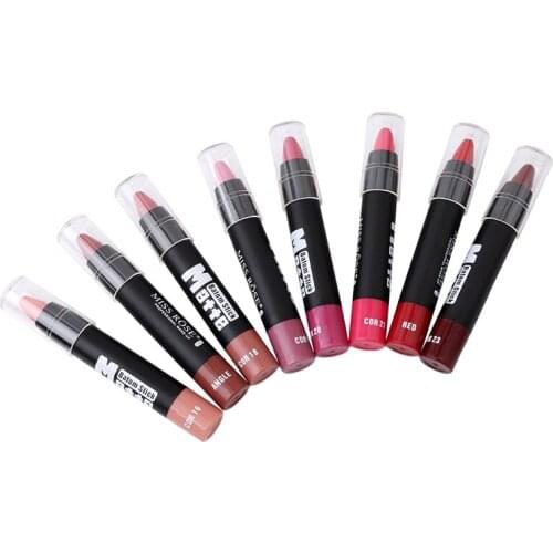 7Colors Waterproof Lipstick Pen Can Rotate Velvet Matte Anti-sweat Lip Gloss Non-stick Cup Lasting Moisturizing Lip Glaze