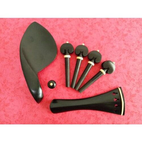 1set Brand new natural ebony Viola parts peg tailpiece chinrest endpin