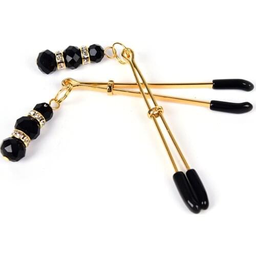 1pair Nipple Clamps Shame Beads Shaking Stimulate Flirting Clit Clip Overcast Fantish Breast Massage Exotic Accessories