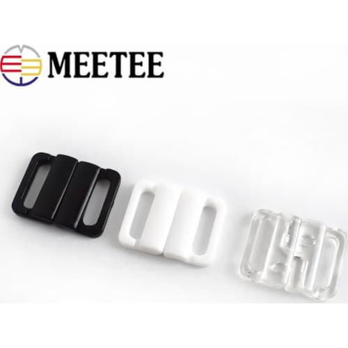 100pcs Meetee 10/15/20/25mm Plastic Snacps Buckle Eco-Friendly Resin Square Buttons DIY sewing Swimsuit underwear Bra Accessory