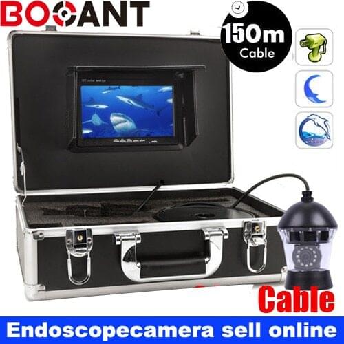 150m Sony color CCD PTZ 360 Rotatable fishing camera 360 rotation Underwater video camera with DVR 360 degree fish video camera