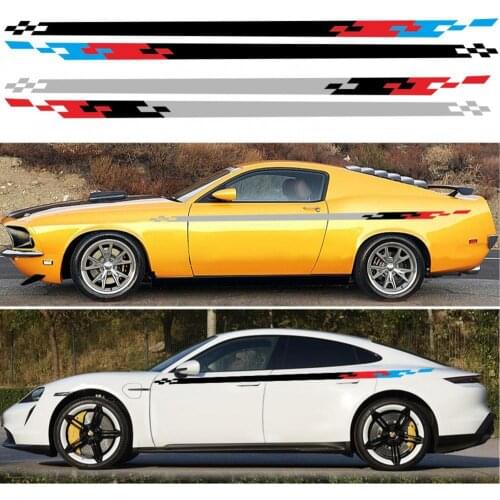 2Pcs Anti-scratch Waterproof Car Vehicle Trim Stickers Decals Body Decoration