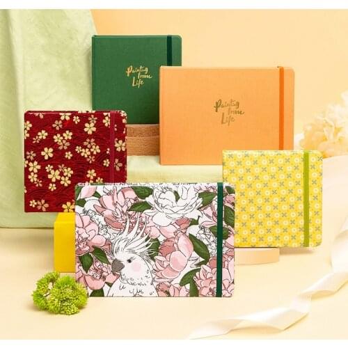 300g Cotton Pulp Watercolor Book Cloth Cover Four-sided Sealant Medium Texture Watercolor Paper Portable Travel Painting Book