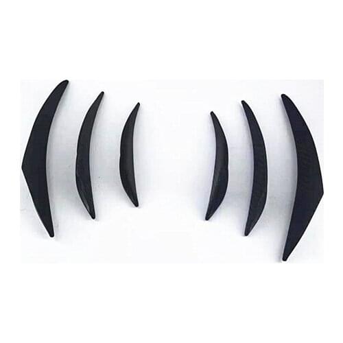 6pcs/set Universal Front Bumper Lip Decoration Diffuser Splitter Fins Body Spoiler Canards Valence Chin Car Tuning Canard