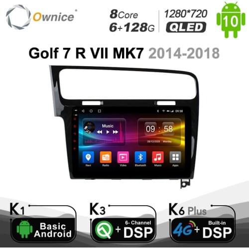 6G+128G Ownice 8Core 10.1" Android 10.0 Car DVD GPS Navi for Volkswagen Golf 7 R VII MK7 2014-2018 Radio Stereo DSP SPDIF Audio