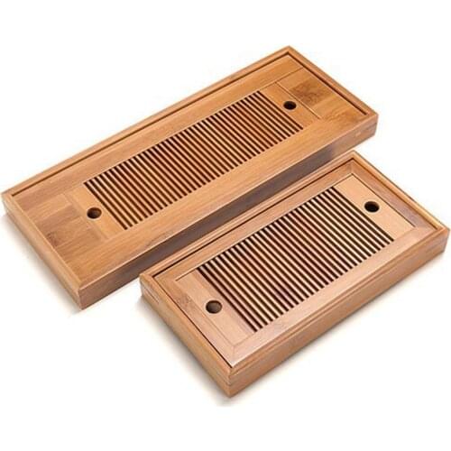 Bamboo Tea Tray Drainage Water Storage Kung Fu Tea Set Drawer Tea Room Board Table Chinese Tea Room Household Tea Board