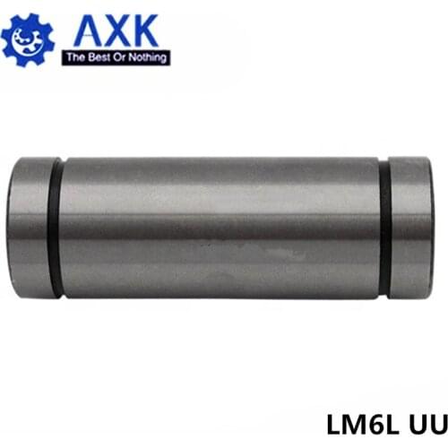 Free Shipping 10pcs/lot LM6LUU long type 6mm linear ball bearing CNC parts for 3D printer