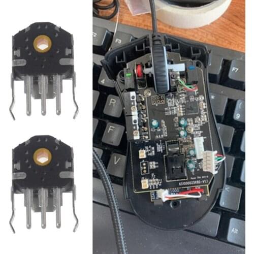 2Pcs TTC 8mm Mouse Encoder Mouse Wheel Decoder Yellow Core 48 Million Lifetime 203A