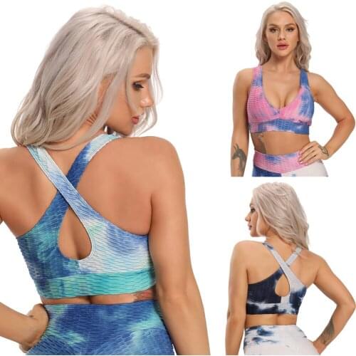 Women Yoga Sports Sexy Deep V Top Push Up Breathable Workout Bras Sportswear Female Athletic Gym Shirt Fitness Sport Crop Top