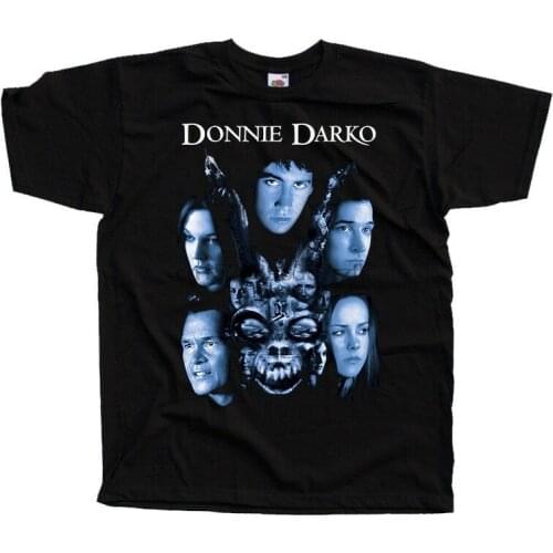 Donnie Darko V3 movie poster Jake Gyllenhaal DTG T-SHIRT BLACK all sizes S-5XL