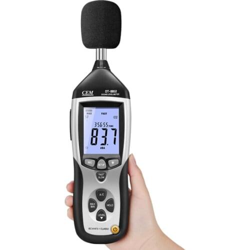 DT-8852 Professional Analog Decibel USB AC/DC Output 130db Digital Sound Level Meter With Datalogger Noise DB Meter Microphone