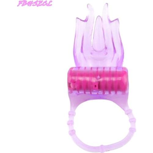 FBHSECL Vibrating Cock Ring Time Delay Ejaculation Adults Products Silicone Male Masturbation Sex Shop Penis Ring Vibrator