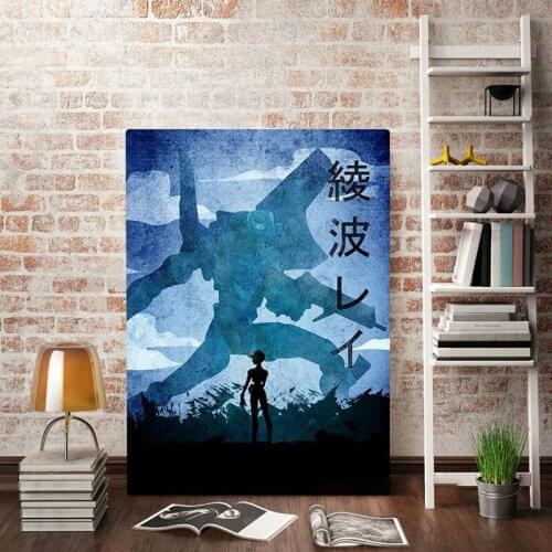 Canvas Anime Rei Blue New Century Warrior Pictures Home Decoration Paintings Poster HD Print Wall Art Modular Living Room Framed
