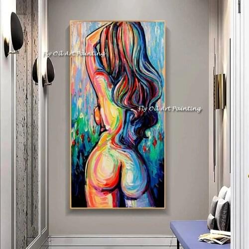 Best Art Sexy Nude Woman Body Pictures Portrait Handpainted Oil Painting On Canvas Wall Art ForBedroom Home Wall Decor