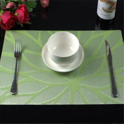 PVC Placemat For Table Mat Pad Drink Wine Coasters Bamboo Placemats Dining Table Place Mat Kitchen & Table Desktop decoration