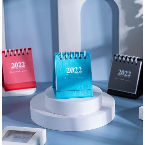 2022 Journey Mini Table Desktop Calendar Dual Daily Schedule Planner Yearly Week Months Organizer Office Desk Decoration Gift