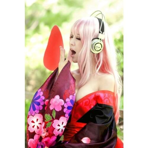 The New Super Sonico the Animation Sonico Printing Kimono cos Dress Cosplay Costume