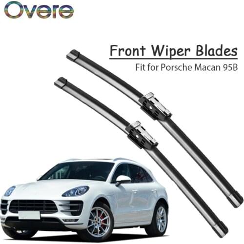 Overe 1Set Rubber Car Front Wiper Blade Kit For Porsche Macan 95B 2017 2016 2015 2014 Windscreen Wiper Original Accessories