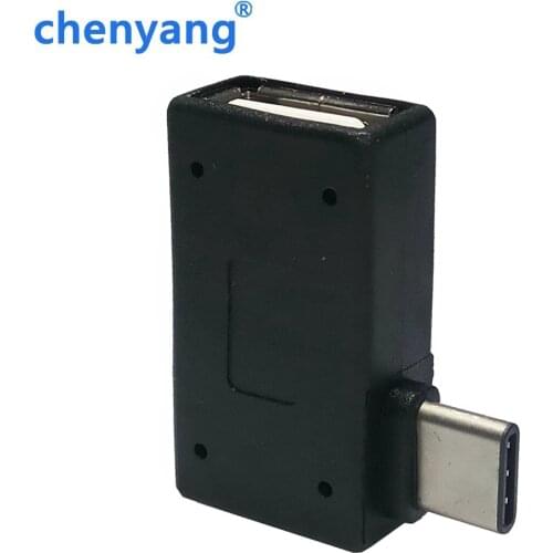 New Type-c Usb-c OTG USb3.1 Male to USB2.0 A Female 90 Degree Left & Right Angled OTG Adapter Converter for Macbook / Letv Phone