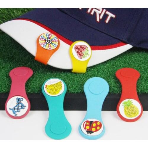 Perfeclan Golf Hat Clip Ball Marker Magnetic Hat Cap Clamps Player Ball Mark Golf Ball Marker Detachable Hat Clip Accessory