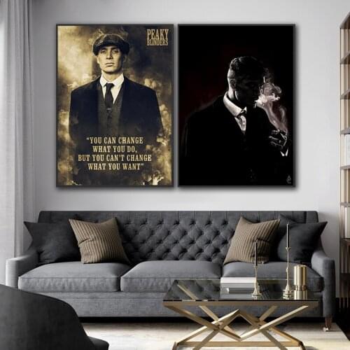Movie poster wall art pictures Retro poster canvas painting for living room wall decor black white canvas art