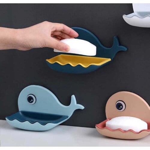 Soap Tray Drain Soap Holder Shower Soap Holder Suction Cup Gadgets For Bathroom Storage Plate Tray 1PC Soap Container