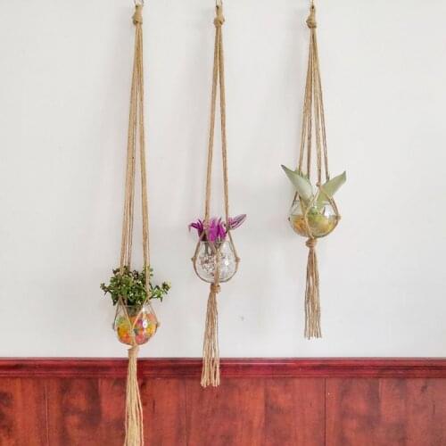 Hanging Planter Flowerpot Plant Holder Macrame Plant Hanger Wall Plant Holder hanging Basket Flower Basket Hanging Plant Hooks