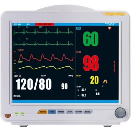 Portable ICU Patient Monitor Pulse Rate Blood Pressure Temperature Oximeter Health Care Medical Equipment YK8000C Monitor