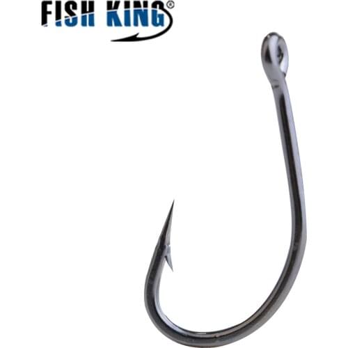 FISH KING 50PCS/lot 1#-10# KAMATSU Fishing Hook Barbed Baitholder Vissen Worm Live Hooks Saltwater Anzol Peche Catfish Jigs