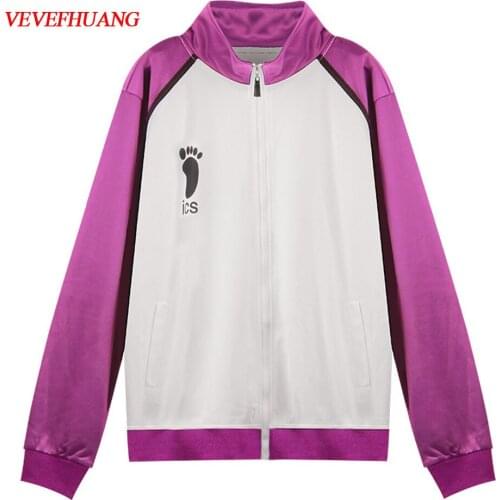 VEVEFHUANG Haikyuu Shiratorizawa Academy High School Uniform Coat Jacket Pants Sportswear Volleyball Jerseys Anime Cosplay Costu