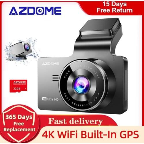 AZDOME M10 Car DVR Camera 4K&1080P Video Recorder WIFI Speed N GPS Dashcam Dash Cam Car registrar Spuer Night Vision