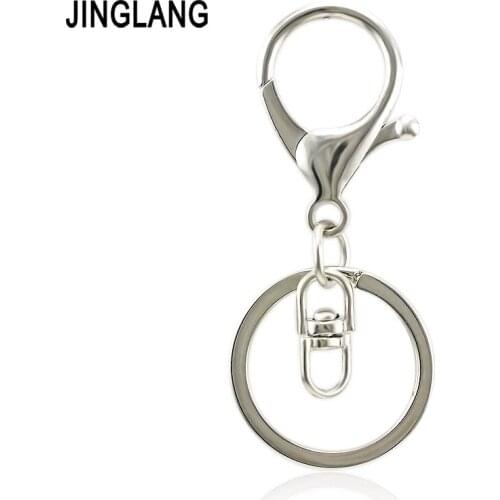 JINGLANG High Quality Metal Keyring Keychain Chain Hipster Key Wallet Belt Ring Jewelry 30 Psc