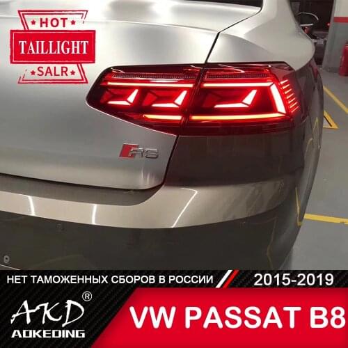 Tail Lamp For VW Passat B8 Europe 2015-2019 LED Tail Lights Fog Lights Daytime Running Lights DRL Tuning Cars Car Accessories