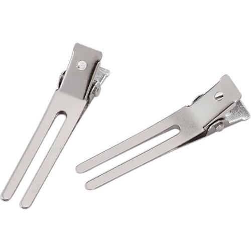 45mm Double Prong Alligator Hair Clips Flat Metal Boutique Hairpins With No Teeth For DIY Baby Girl Hair Styling Accessory