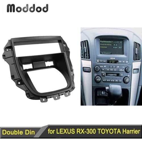 One Din CD DVD Stereo Audio Panel for Lexus RX-300 RX300 Fascia Toyota Harrier Radio Refit Dash Mount Install Kit