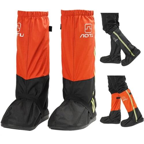 1 Pair Gaiters Hiking Travel Leggings Waterproof Leg Warmers Shoe Covers Zippered Closure Gaiters Biking Snowboarding Shoe Cover