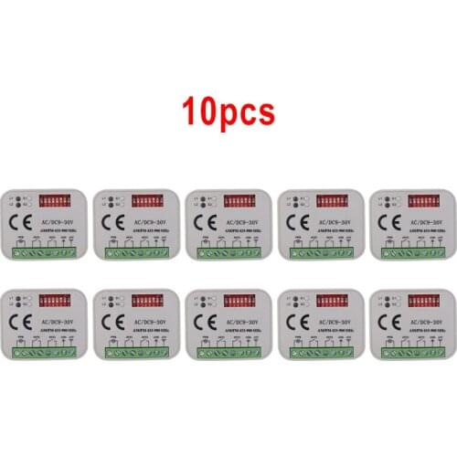 10PCS 2021 New Universal AC DC 12-24V 2 Channel Universal Multi Receiver MULTI Frequency 300-868 MHz 868MHz 433MHz 315NHz 330NHz